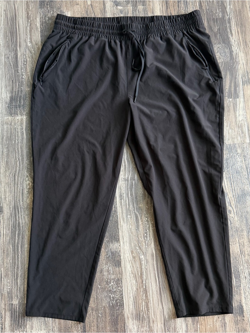 MTA Sports black elastic waist athletic pants women’s 2x zipper pockets